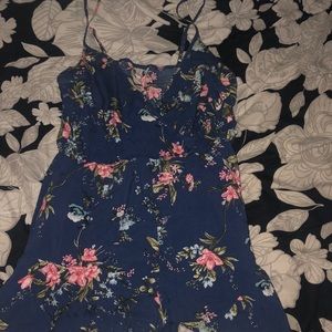Blue Floral Romper